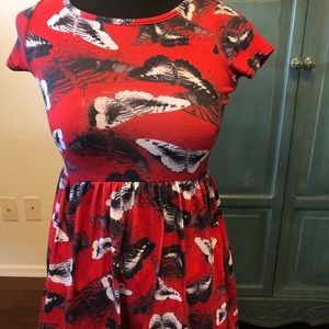 Red butterfly dress